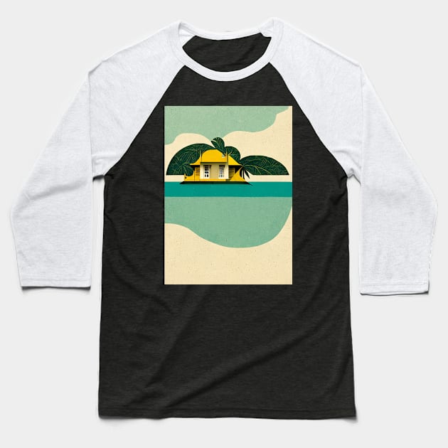 House in the Tropics Baseball T-Shirt by deificusArt